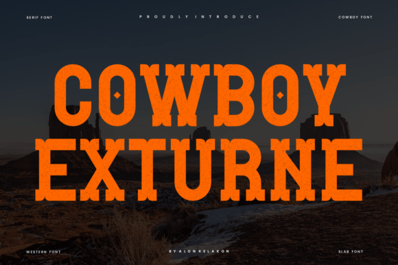 Cowboy Exturne Font - Featured Image