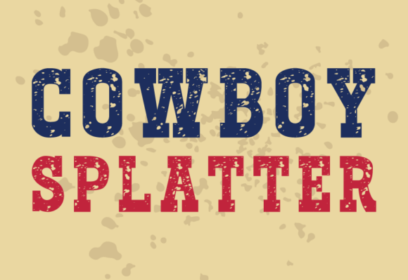 Cowboy Splatter Font - Featured Image