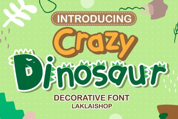 Crazy Dinosaur Font - Featured Image