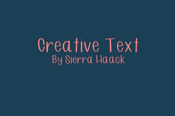 Creative Text Font - Featured Image