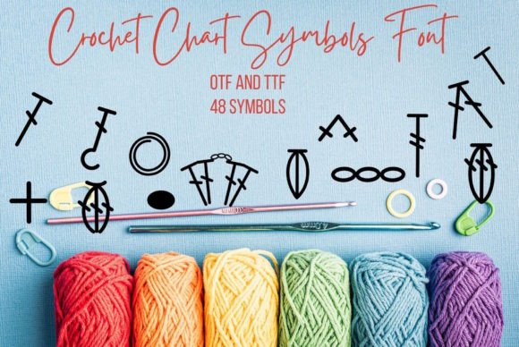 Crochet Chart Symbols Font - Featured Image