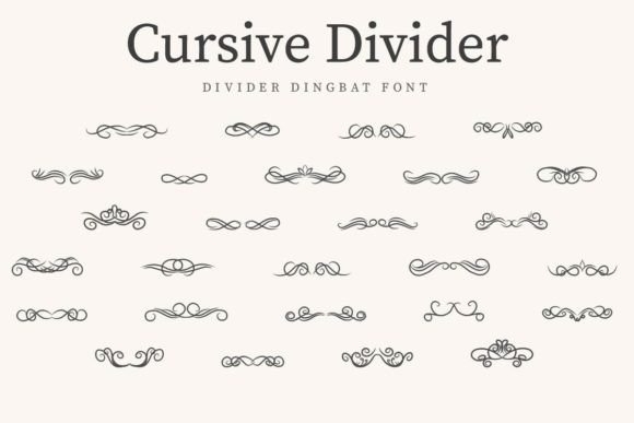 Cursive Divider Font - Featured Image