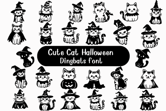 Cute Cat Halloween Font - Featured Image