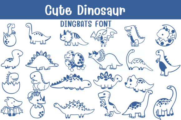 Cute Dinosaur Font - Featured Image