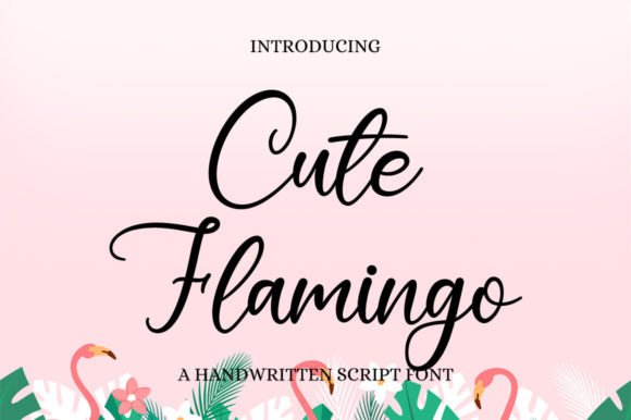 Cute Flamingo Font - Featured Image
