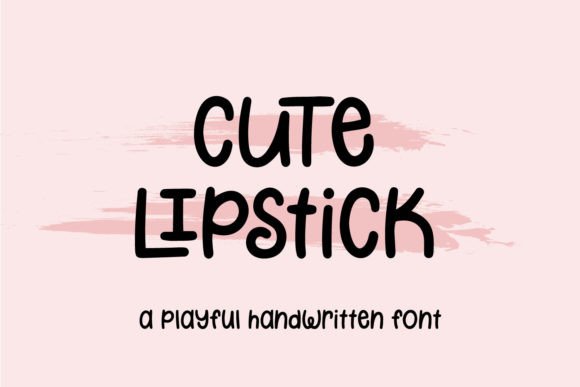 Cute Lipstick Font - Featured Image