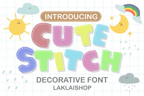 Cute Stitch Font - Featured Image