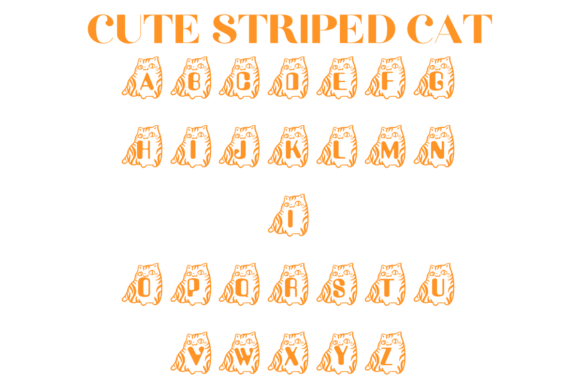 Cute Striped Cat Font - Featured Image
