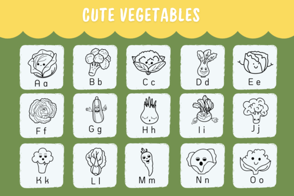 Cute Vegetables Font - Featured Image