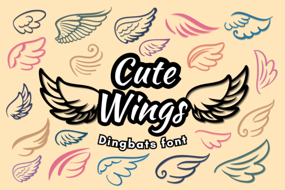 Cute Wings Font - Featured Image