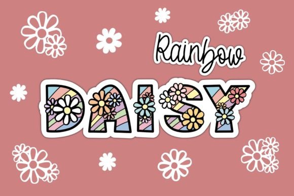 Daisy Rainbow Font - Featured Image