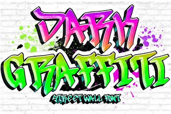 Dark Graffiti Font - Featured Image