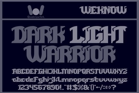 Dark Light Warrior Font - Featured Image