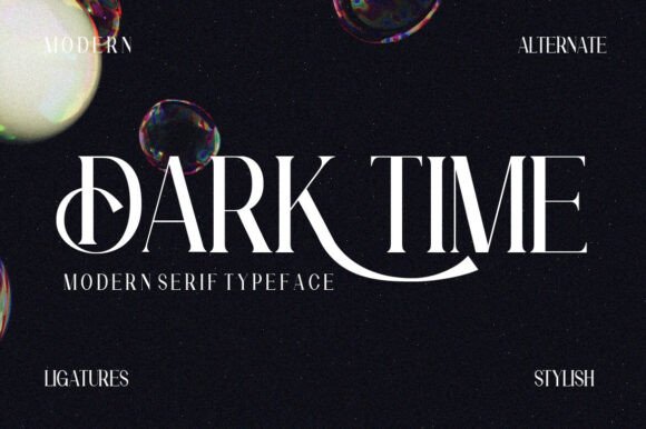 Dark Time Font - Featured Image