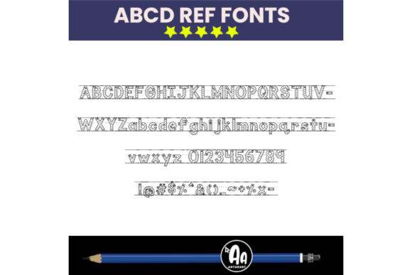 Dashed Outlined Arrows Lined Font - Featured Image