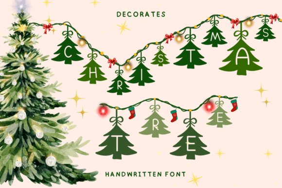 Decorated Christmas Tree Font - Featured Image