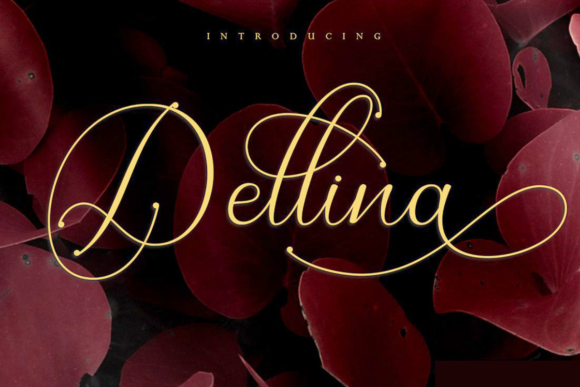 Dellina Script Font - Featured Image