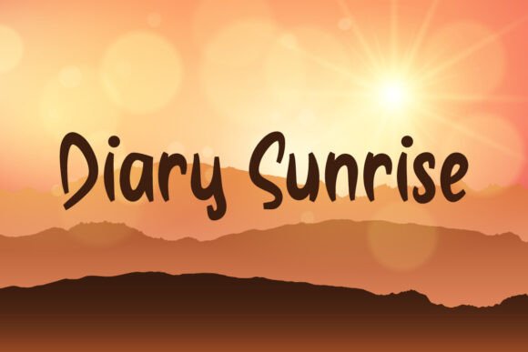 Diary Sunrise Font - Featured Image