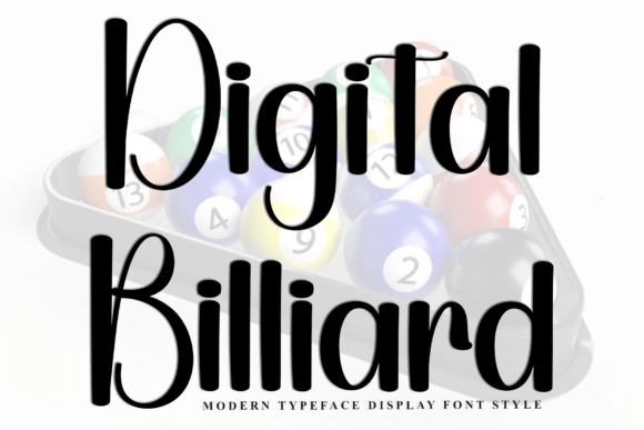Digital Billiard Font - Featured Image