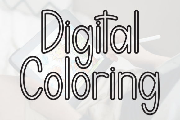Digital Coloring Font - Featured Image