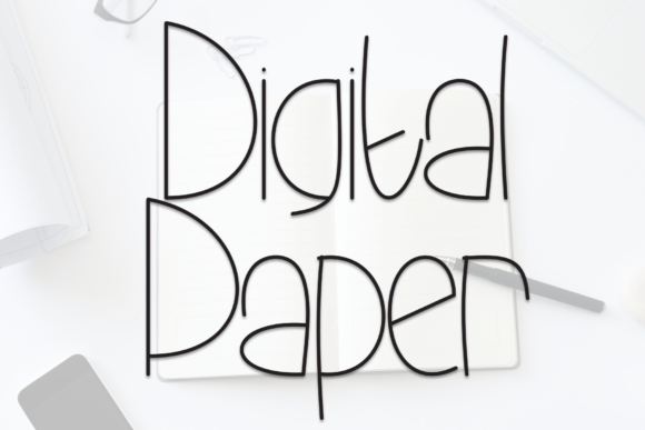 Digital Papper Font - Featured Image