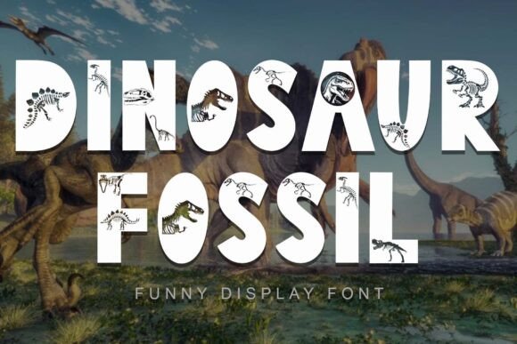 Dinosaur Fossil Font - Featured Image