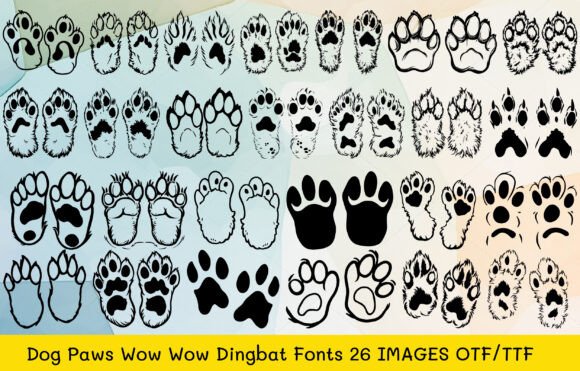 Dog Paws Wow Wow Font - Featured Image