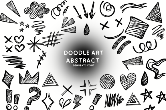Doodle Art Abstract Font - Featured Image
