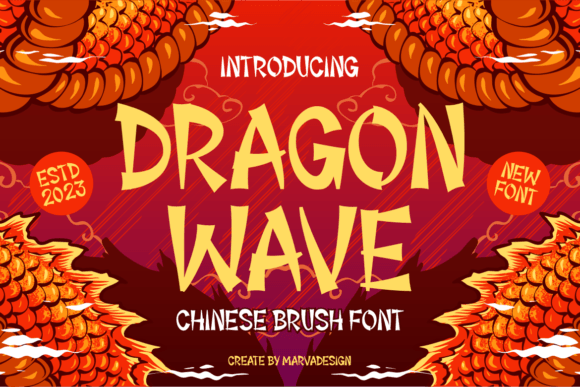 Dragon Wave Font - Featured Image