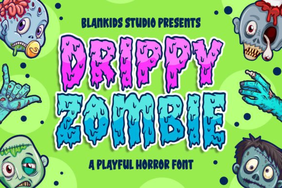 Drippy Zombie Font - Featured Image