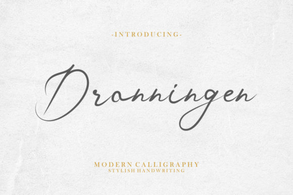 Dronningen Signature Font - Featured Image