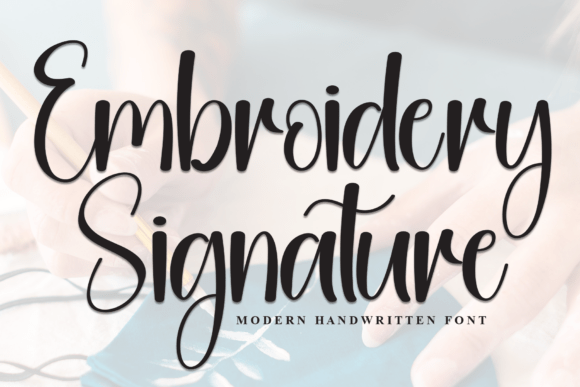 Embroidery Signature Font - Featured Image