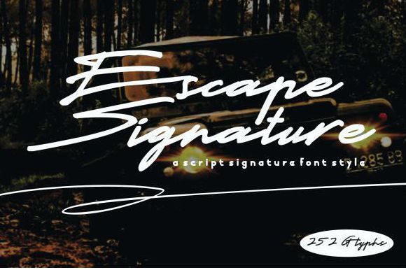 Escape Signature Font - Featured Image