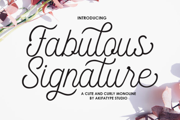 Fabulous Signature Font - Featured Image