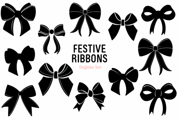 Festive Ribbons Font - Featured Image