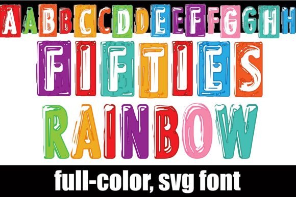 Fifties Rainbow Font - Featured Image
