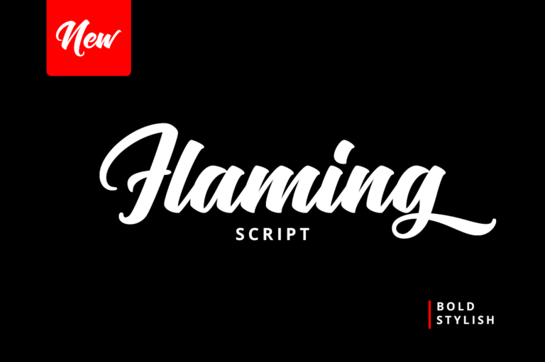 Flaming Script Font - Featured Image