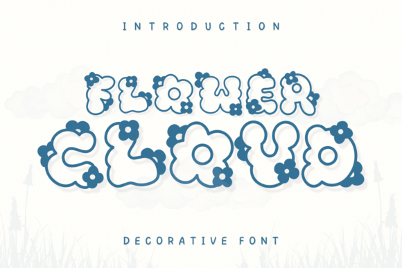 Flower Cloud Font - Featured Image
