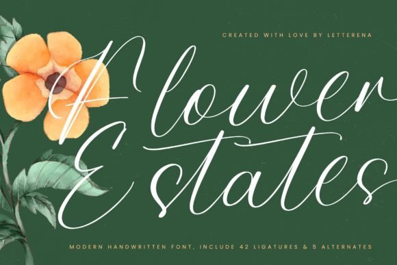 Flower Estates Font - Featured Image