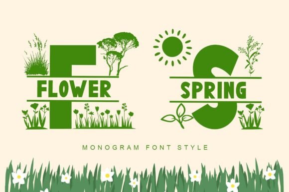 Flower Spring Monogram Font - Featured Image