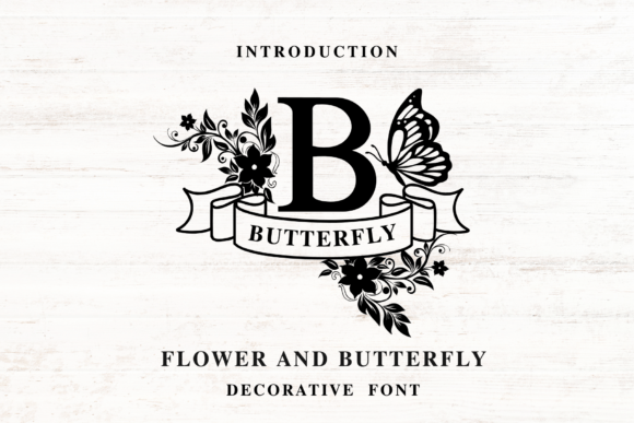 Flower and Butterfly Font - Featured Image