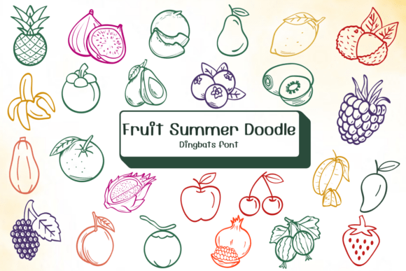 Fruit Summer Doodle Font - Featured Image