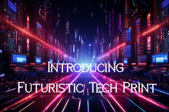 Futuristic Tech Print Font - Featured Image