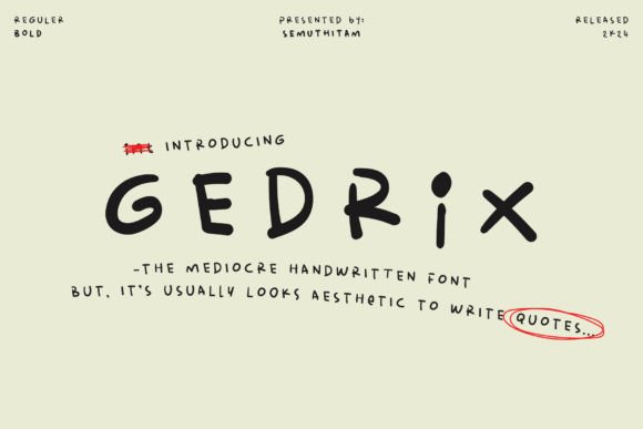 Gedrix Font - Featured Image