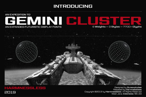 Gemini Cluster - Expanded Fonts Font - Featured Image