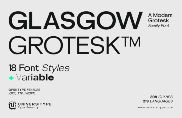 Glasgow Grotesk Font - Featured Image