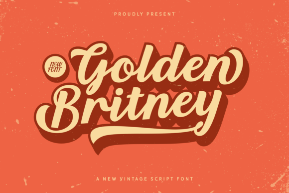 Golden Britney Font - Featured Image