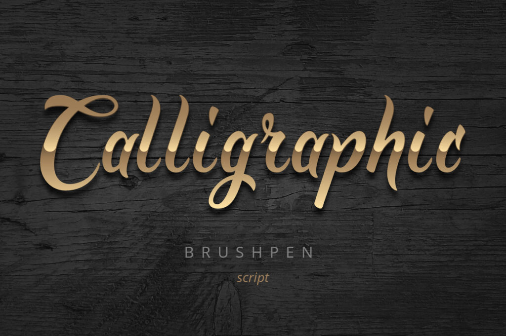 Golden Brush Font - Featured Image