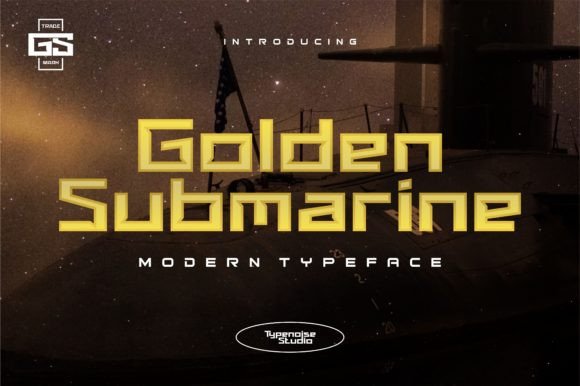 Golden Submarine Font - Featured Image