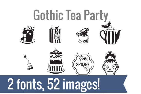 Gothic Tea Party Dingbats Font - Featured Image
